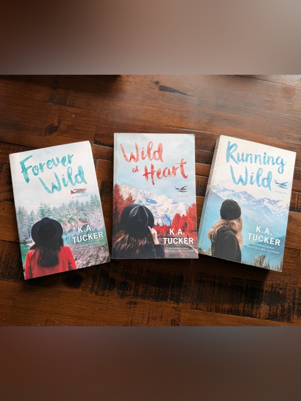 K.A. Tucker paperback books- Forever Wild, Wild at Heart & Running Wild